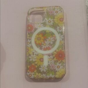 Floral Pattern Phone Case with phone case ring